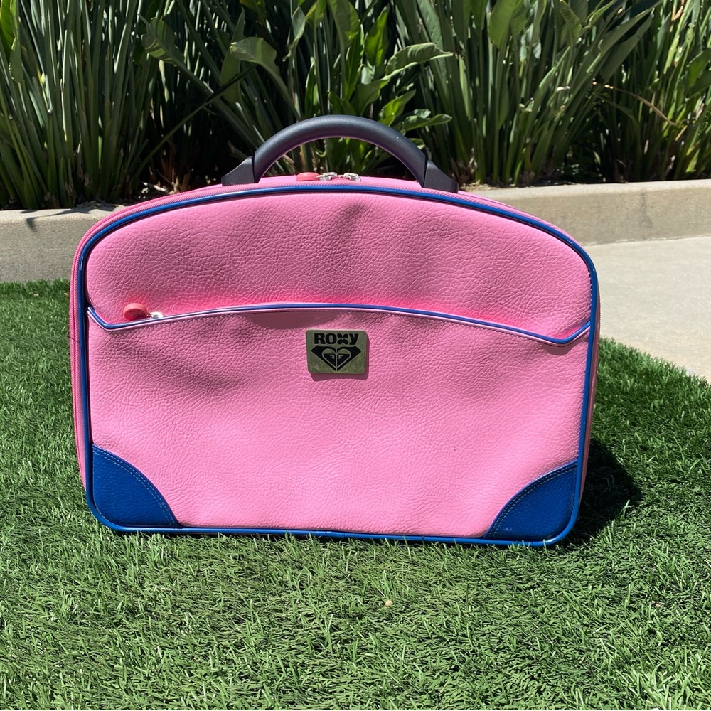 Vintage Y2K Roxy Pink and Blue Suitcase